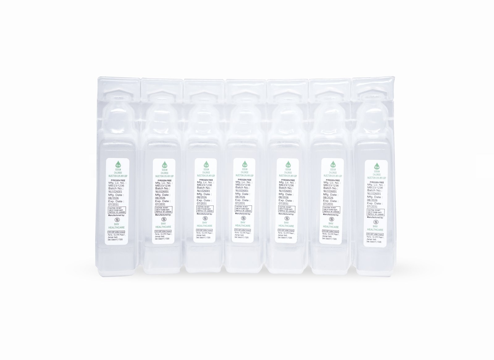 Sterile Water for Injection or Sodium Chloride Injection, 10 ml pack