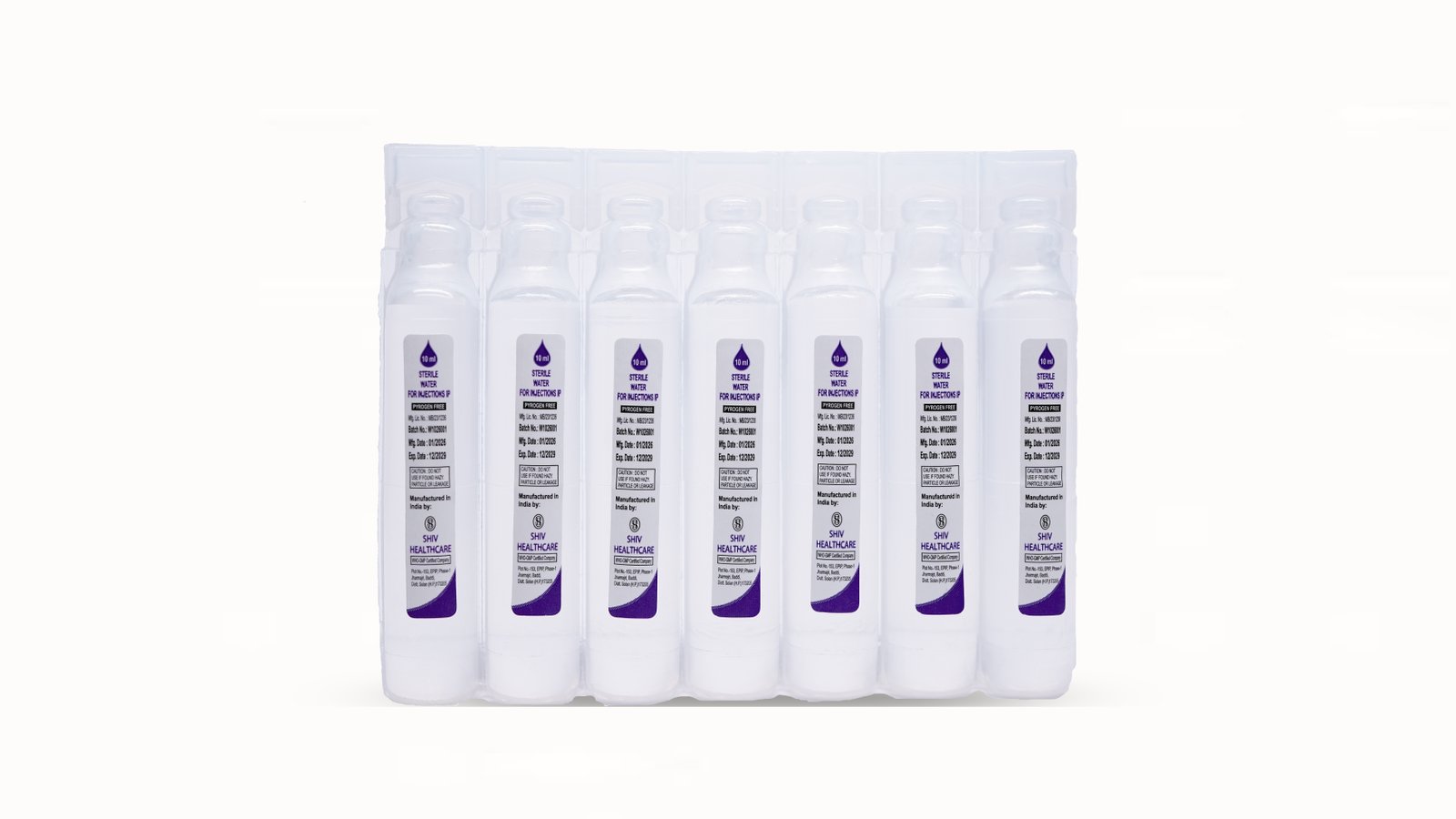 Sterile Water for Injection or Sodium Chloride Injection, 10 ml pack
