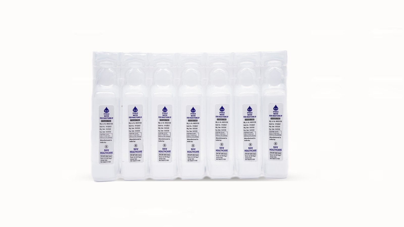 Sterile Water for Injection or Sodium Chloride Injection, 10 ml pack
