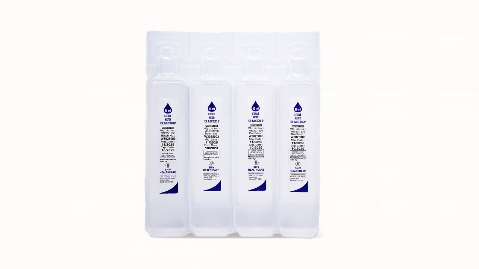 Sterile Water for Injection or Sodium Chloride Injection, 30 ml pack