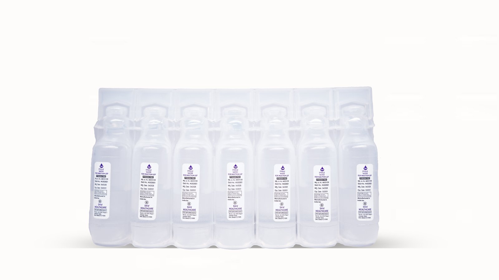 Sterile Water for Injection or Sodium Chloride Injection, 5 ml pack