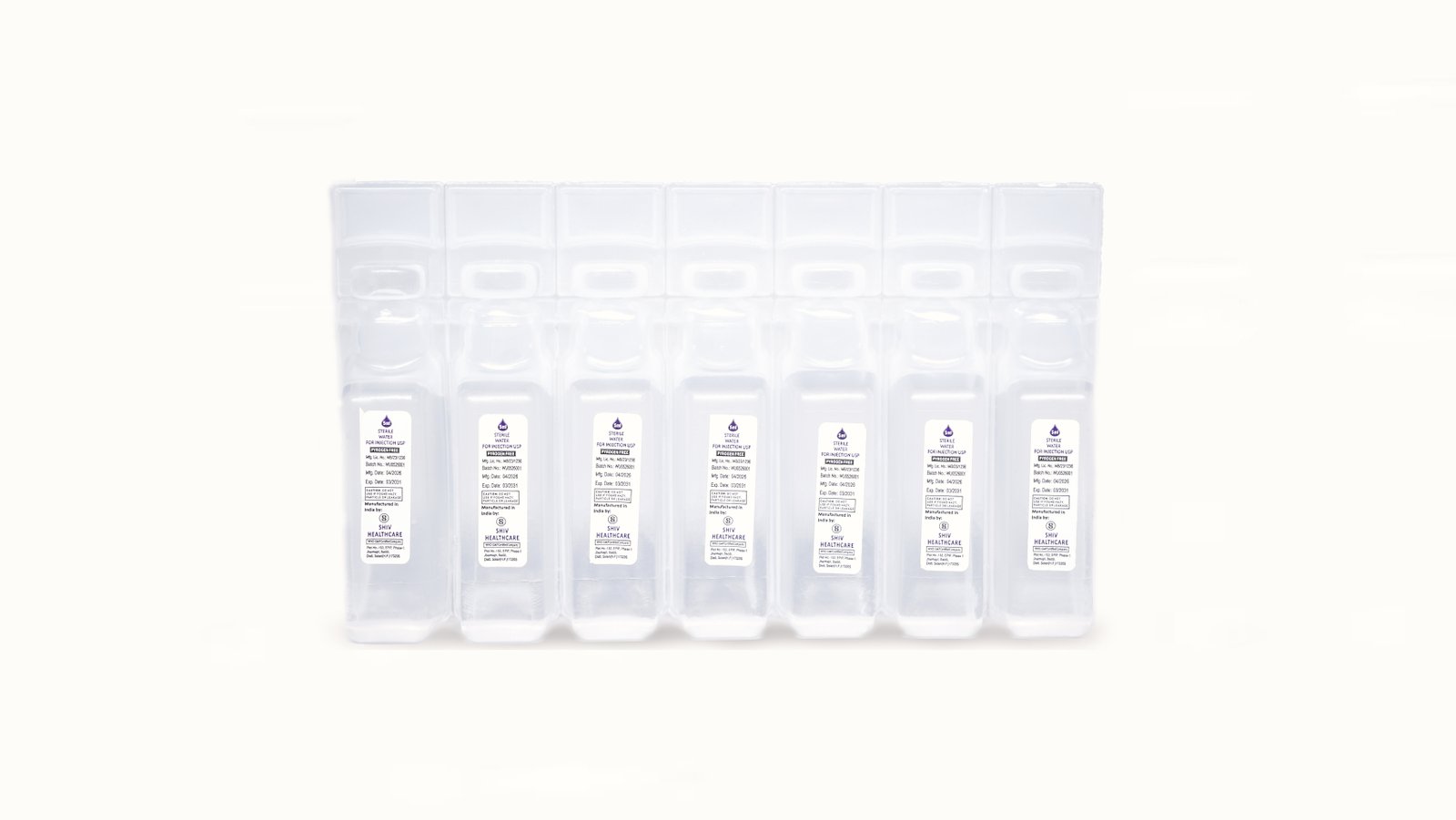 Sterile Water for Injection or Sodium Chloride Injection, 5 ml pack